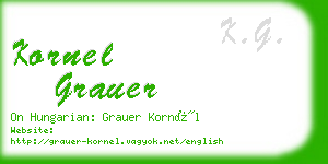 kornel grauer business card